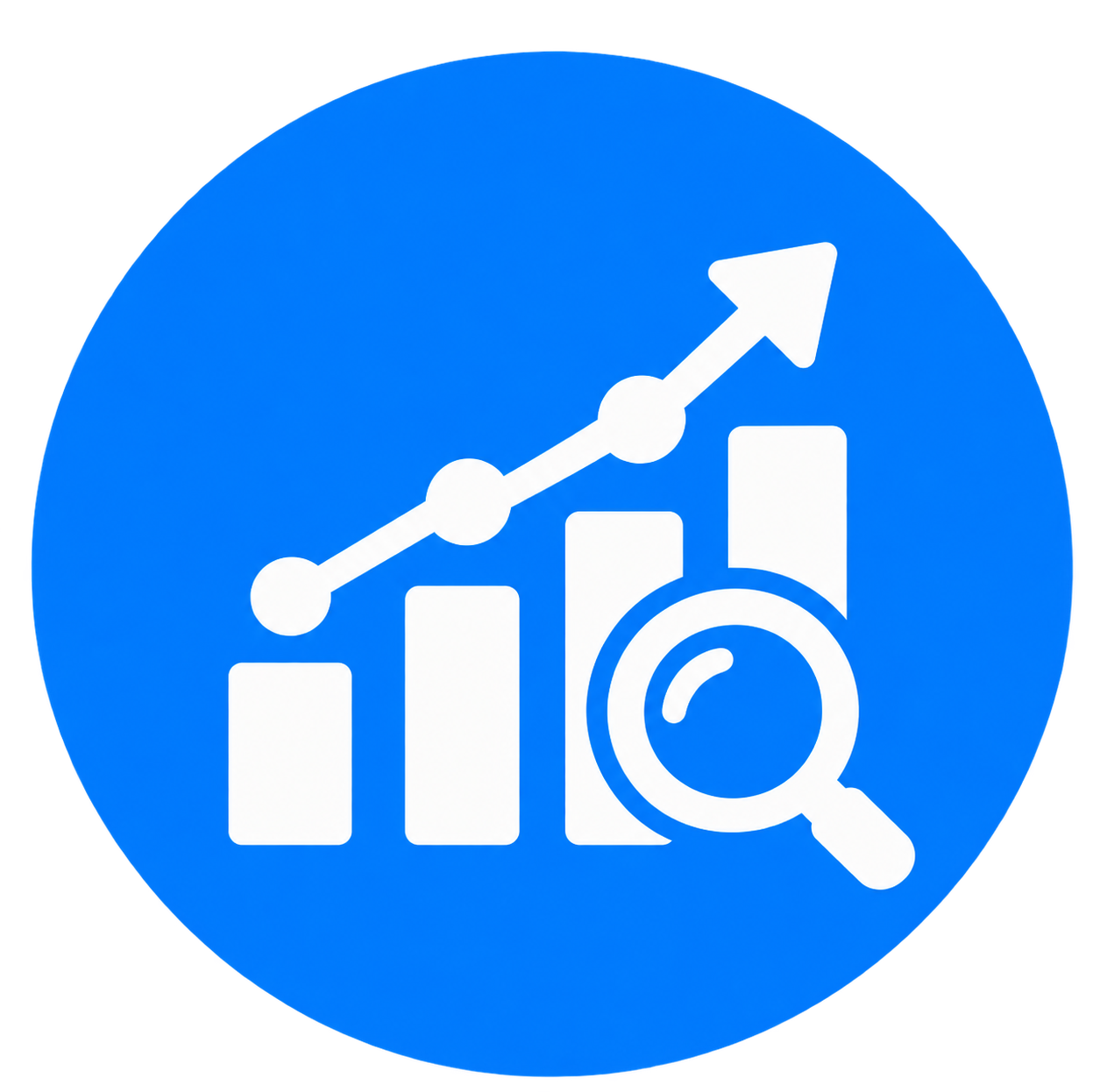 Tablet displaying analytics charts